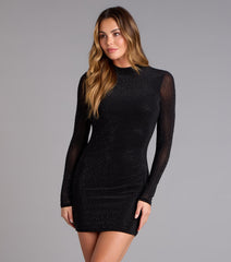 Noelle Beaded Open Back Bodycon Mini Dress