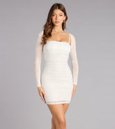 Tabitha Rhinestone Mini Dress with Shawl