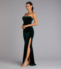 Julia Velvet Corset High Slit Mermaid Dress