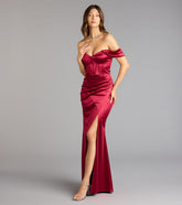 Lilia Off-The-Shoulder Corset Mermaid Dress