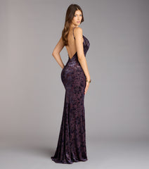 Maddie Velvet Open Back Mermaid Formal Dress