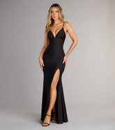 Tricia V-Neck Slit Mermaid Formal Dress