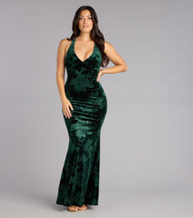 Miriam Floral Velvet Mermaid Formal Dress
