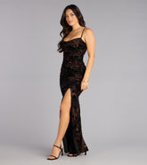 Carmen Velvet Cowl Mermaid Formal Dress