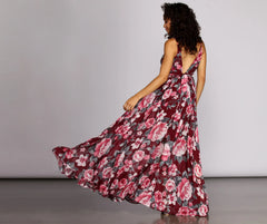 Rowan Floral Chiffon Formal Dress