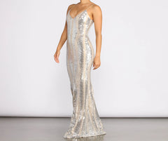 Dani Formal Sleeveless Sequin Dress