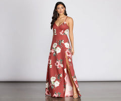 Danya Scuba Floral A-Line Dress