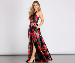 Milana Lace Back Floral Dress