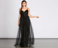 Parker Heat Stone Tulle Dress