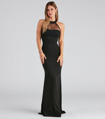 Colette Formal Swiss Dot Crepe Dress