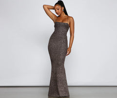 Jessica Glitter Knit Mermaid Dress