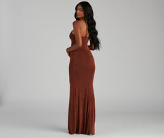 Moira Formal Open Back Lurex Dress