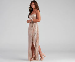Kennedy Sequin Strapless Dress