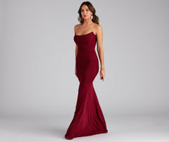 Cassidy Strapless Trumpet Formal Dress