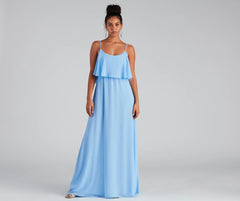Mailyn Chiffon Ruffled Formal Dress