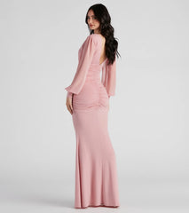 Piper High Slit Ruched Formal Dress