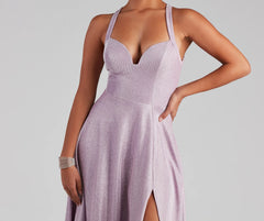 Josilyn Formal Glitter A-Line Dress