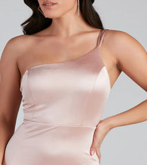 Capri Formal One Shoulder Satin Dress