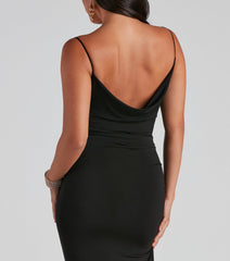Jill Formal Cowl Back A-Line Dress