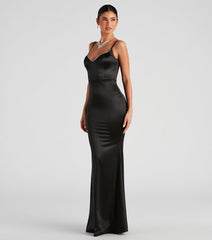 Elizabeth Formal Satin Mermaid Dress