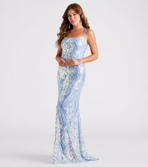 Camilla Formal Sequin Lace-Up Mermaid Dress