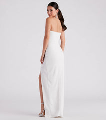 Whittney Formal Crepe A-Line Dress