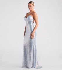 Torrie Formal Sequin Strappy Mermaid Dress