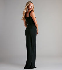 Savannah Formal Crepe Long Dress
