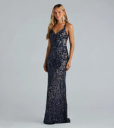 Karissa Formal Sequin Strappy Mermaid Dress