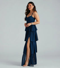 Deborah Formal Chiffon A-Line Ruffled Dress