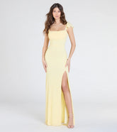 Tanya Lace-Up Slit Mermaid Beaded Formal Dress