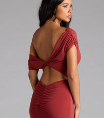 Raven Off-Shoulder Cutout Mermaid Formal Dress