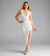 Zoey Halter Bodycon Glitter Formal Dress