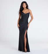 Marcie Cowl Neck Slit Mermaid Formal Dress