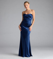 Colette Strapless Mermaid Satin Formal Dress