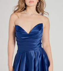 Ruth Strapless Sweetheart A-Line Satin Ball Gown
