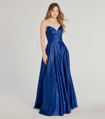 Ruth Strapless Sweetheart A-Line Satin Ball Gown