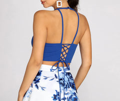 Alma Two Piece Satin & Crepe Dress