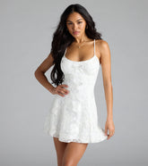 Subtle Shimmer Sequin Strappy A-Line Mini Dress