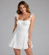 Cutest Ever Flutter Sleeve Mini Dress