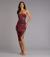 Wildflower Nights Mesh Midi Dress