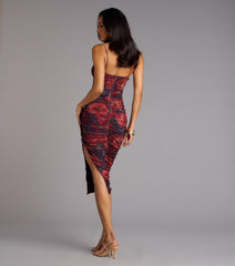 Wildflower Nights Mesh Midi Dress