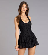 Can't Look Away Halter Mini Dress