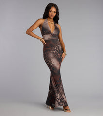 Jungle Luxe Backless Maxi Dress