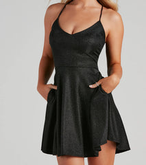 Glitter Glow Skater Dress