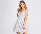 Go With The Flow Chiffon Skater Dress