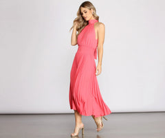 Garden Parties Pleated Midi Dress