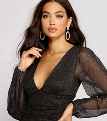 All About The Glitz Mesh Mini Dress