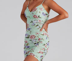 Pretty Blooms Mesh Floral Midi Dress