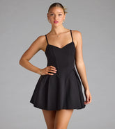 Poised And Sweet Skater Short Dress